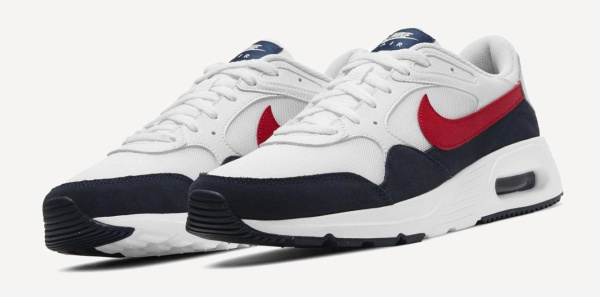 Кроссовки AIR MAX SC M (RU 41 EU 42 USm 8.5 СМ 25.8; white/obsidian/university red)
